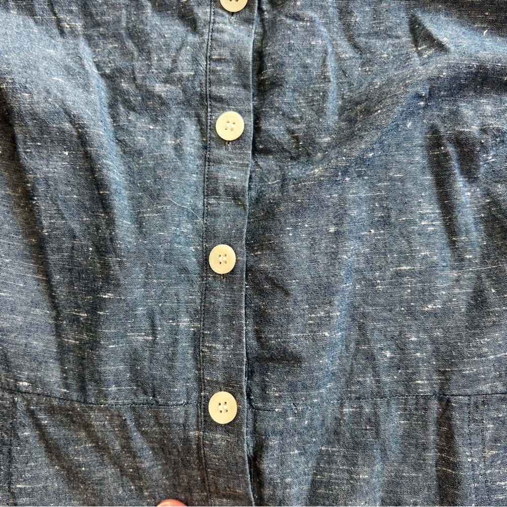 Madewell Button Front Chambray Backless Tank Dres… - image 4